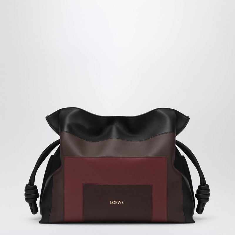 Medium Flamenco Clutch bag Black/Burgundy