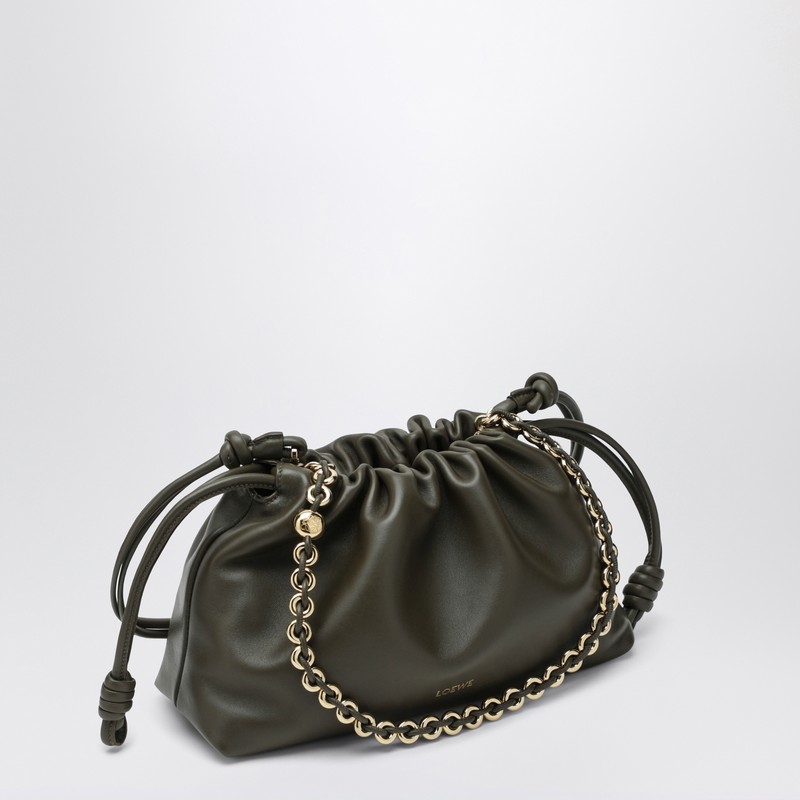 Loewe Medium Flamenco Purse Bag Dark Khaki In Green