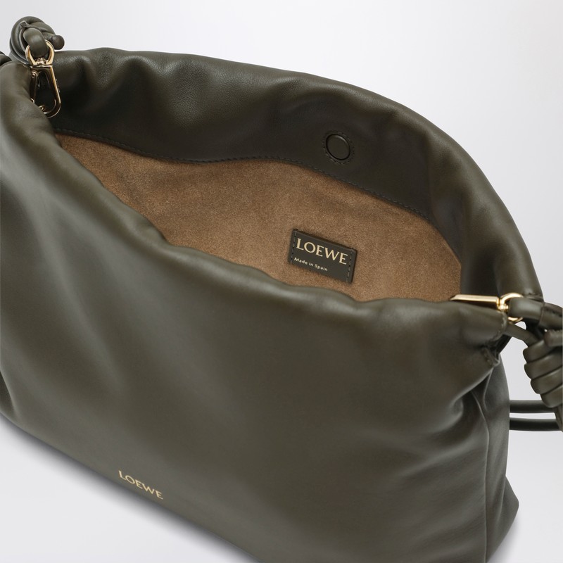 Loewe Medium Flamenco Purse Bag Dark Khaki In Green