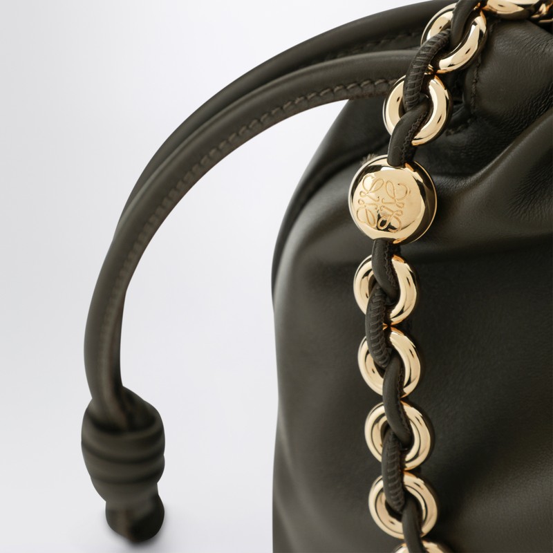 Loewe Medium Flamenco Purse Bag Dark Khaki In Green