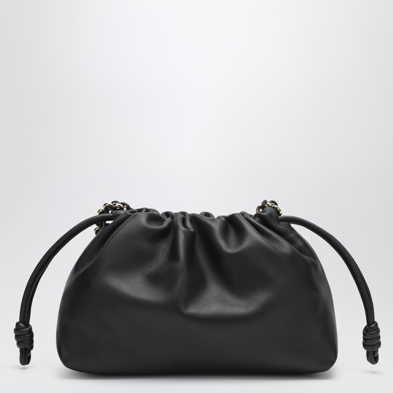 Loewe Medium Flamenco Purse Bag In Black Leather In Black