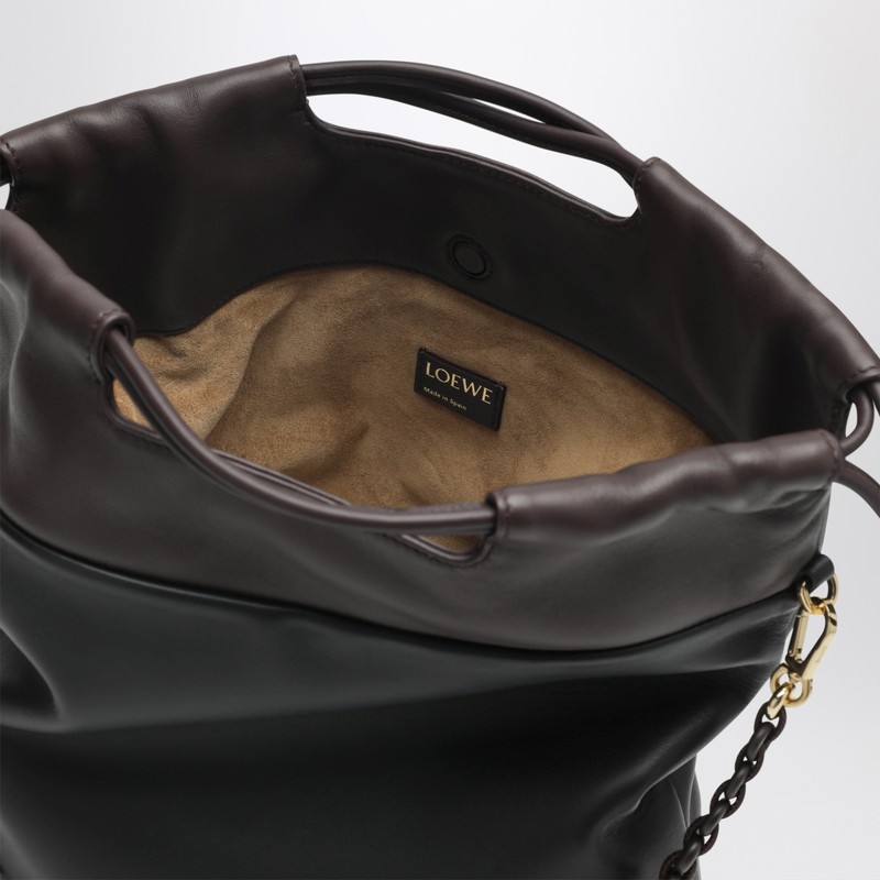 Loewe Flamenco Purse Tote Bag In Black/chestnut Brown In Black