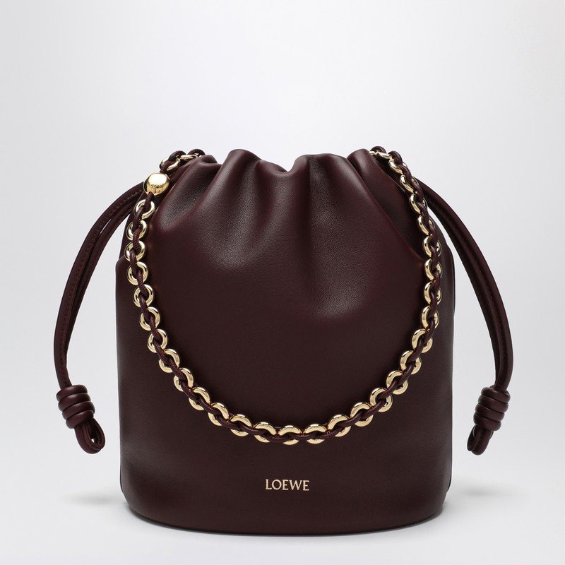 Flamenco Purse Bucket Bag Dark Burgundy