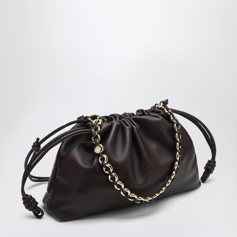 Loewe Large Flamenco Purse Bag In Dark Brown In Brown