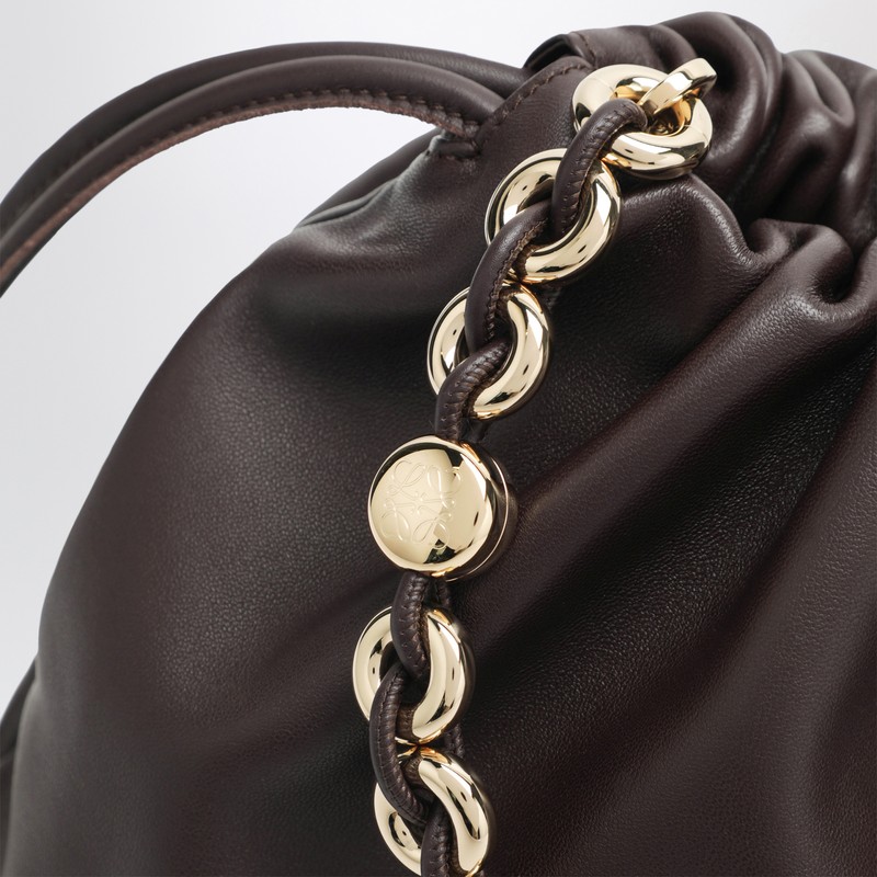 Loewe Large Flamenco Purse Bag In Dark Brown In Brown