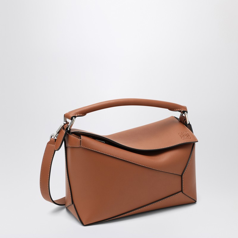 Loewe Small Puzzle Edge Bag In Brown In Orange