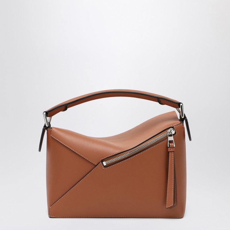Loewe Small Puzzle Edge Bag In Brown In Orange