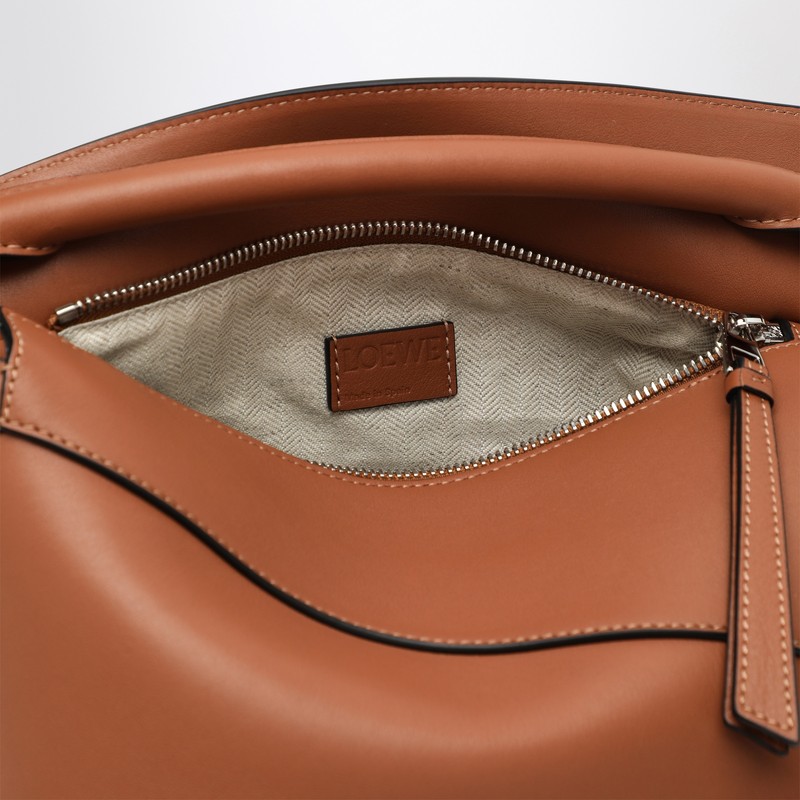 Loewe Small Puzzle Edge Bag In Brown In Orange
