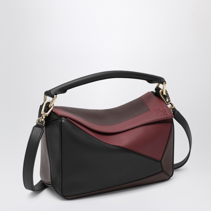 Loewe X Albers Puzzle Square Shoulder Bag In Leather In Multi
