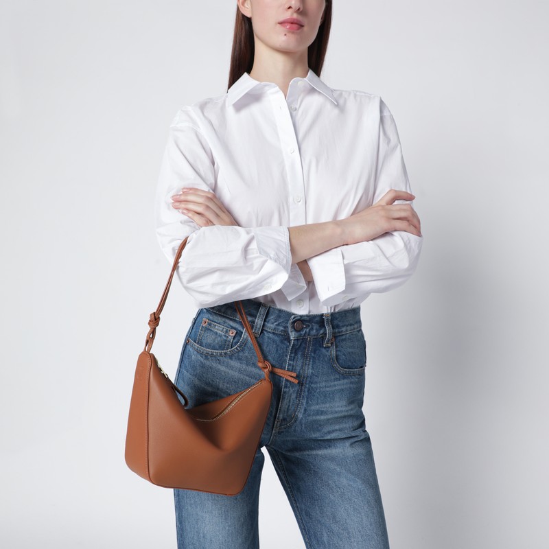 Loewe Hammock Hobo Bag Mini Brown In Brown