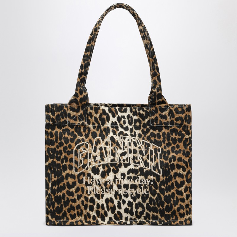 Leopard print shopping bag