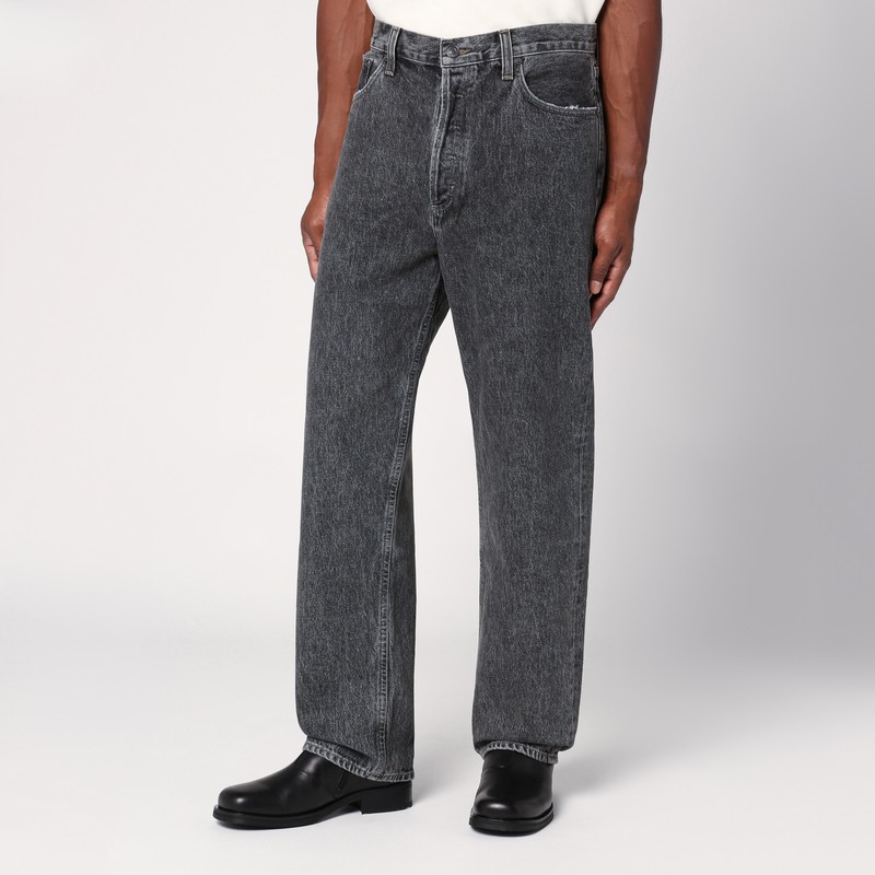Agolde Washed-effect Grey Jeans In Grey