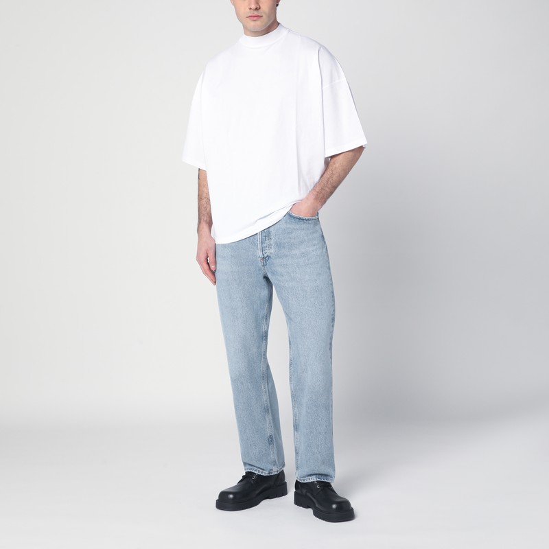 Agolde Light Blue 90s Mid-rise Loose Fit Jeans In Blue