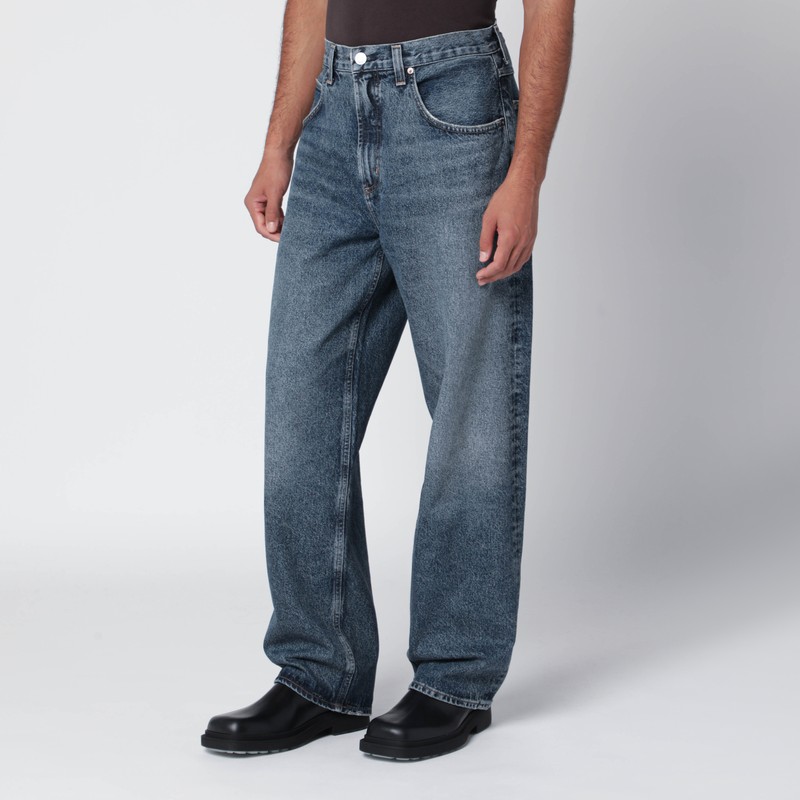 Agolde Wide Dark Vintage Indigo Fusion Jeans In Blue