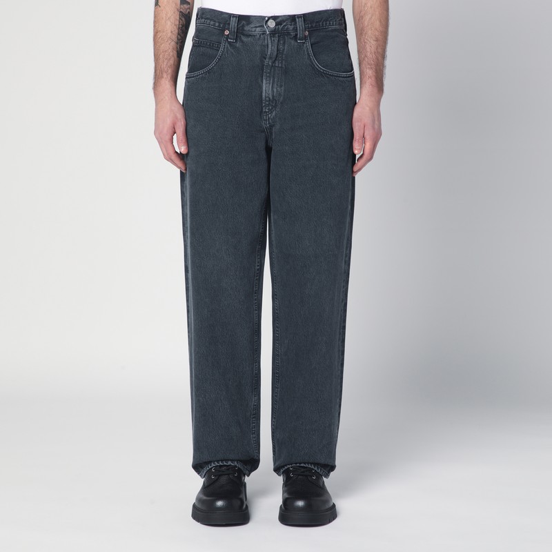 Agolde Low-slung Baggy Jeans In Black