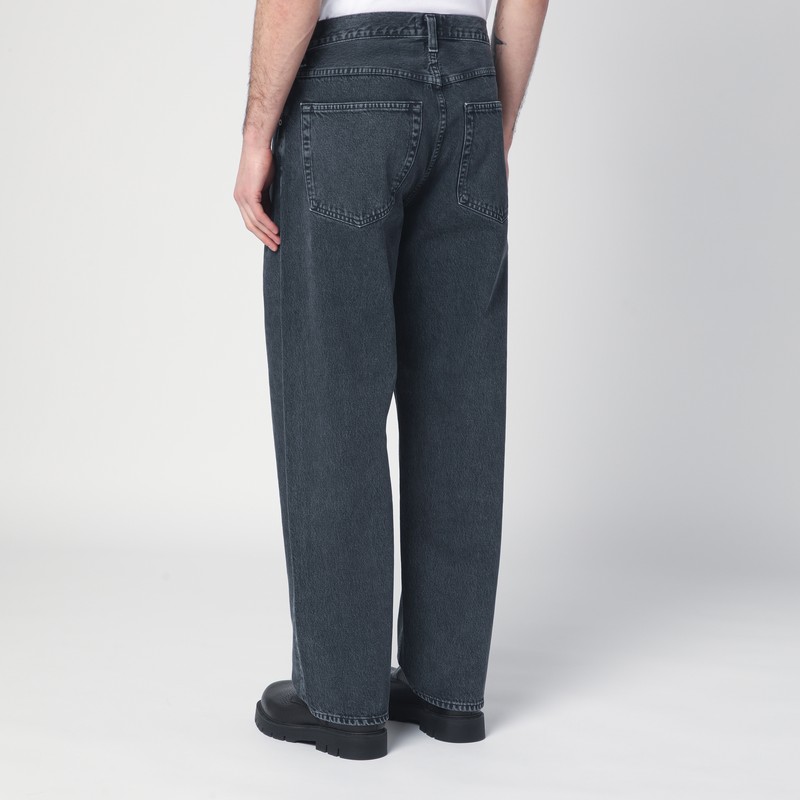 Agolde Low-slung Baggy Jeans In Black