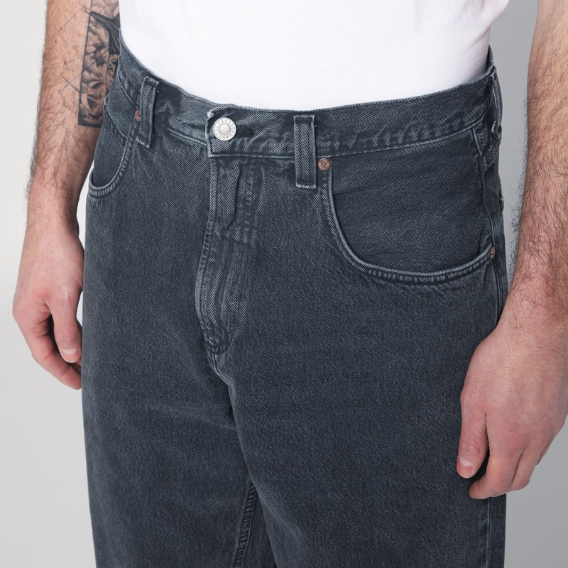 Agolde Low-slung Baggy Jeans In Black