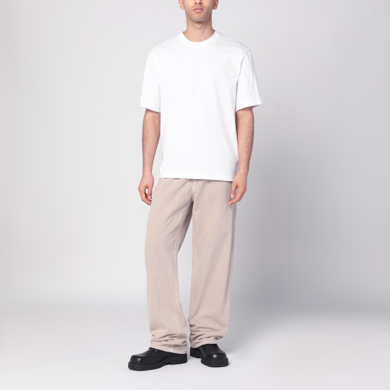 Agolde Washed Straight Jeans In Beige