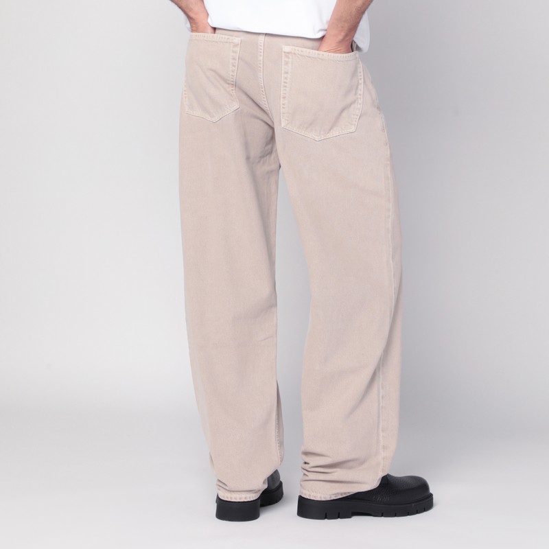 Agolde Washed Straight Jeans In Beige