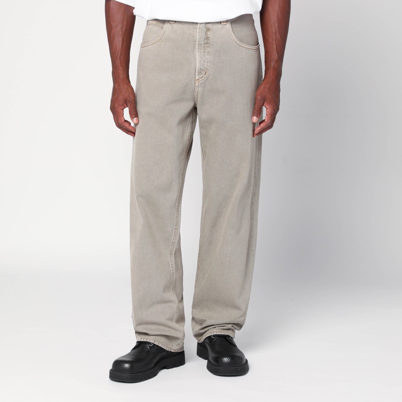 Agolde Washed Straight Jeans In Metallic