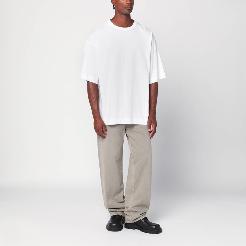 Agolde Washed Straight Jeans In Metallic