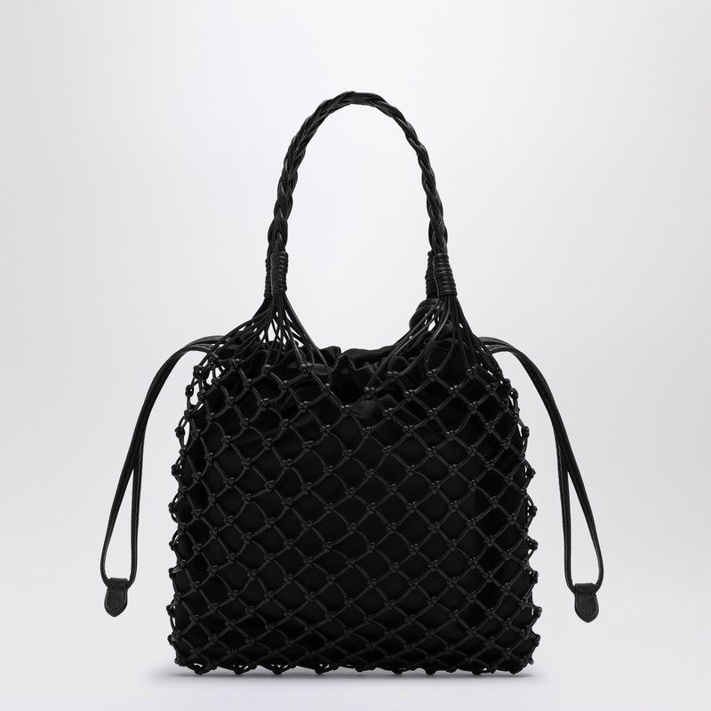 Moschino Women Woven Nappa Leather Shopping Bag In Black