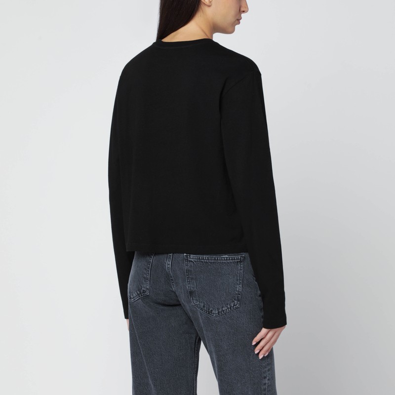 Agolde Black Organic Cotton Top In Black