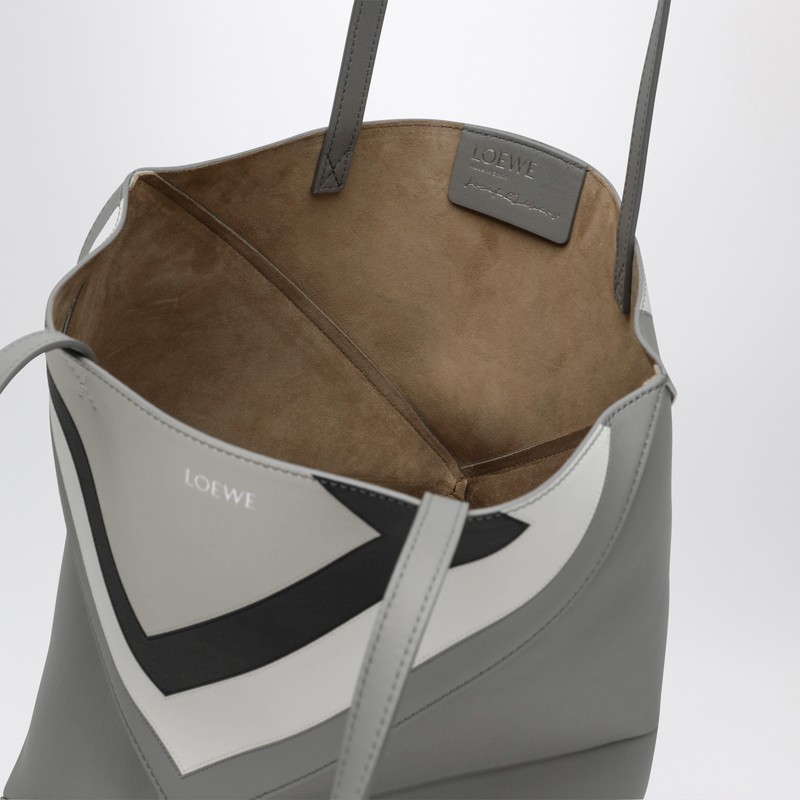 Loewe Medium Puzzle Fold Tote Bag In Gray