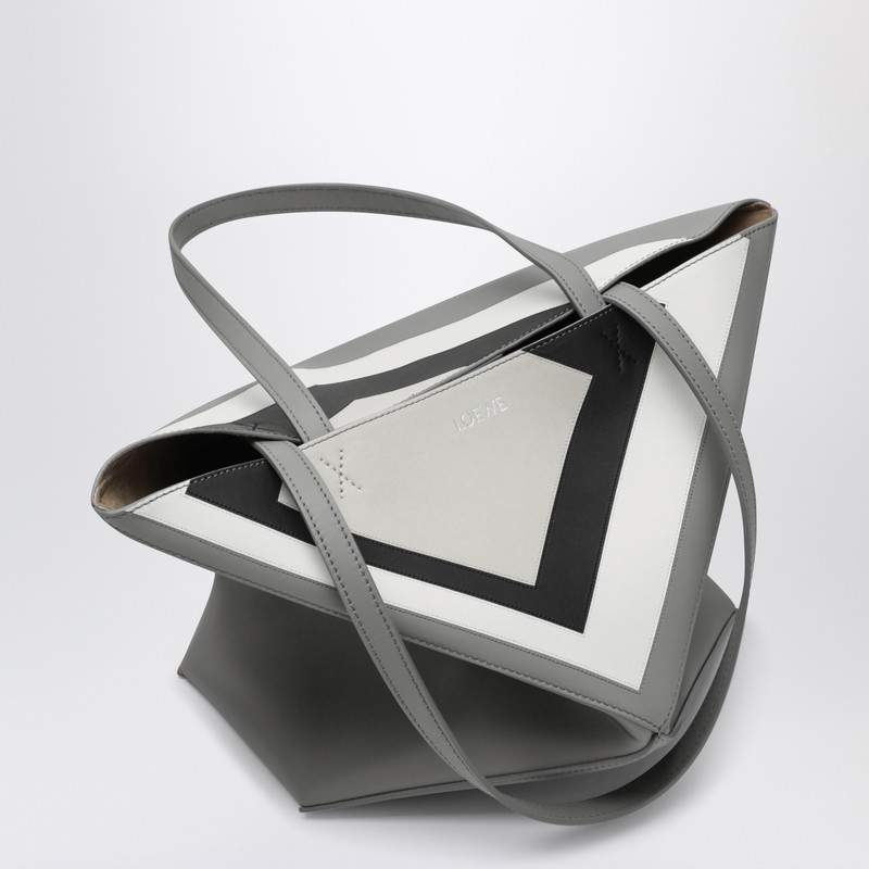 Loewe Medium Puzzle Fold Tote Bag In Gray