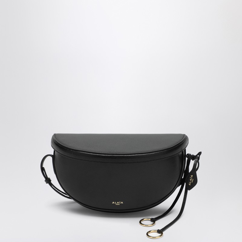 Alaïa Black Leather East West Belt Bag In Black