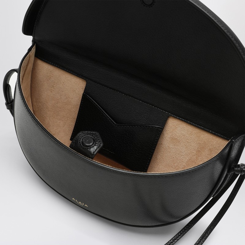 Alaïa Black Leather East West Belt Bag In Black