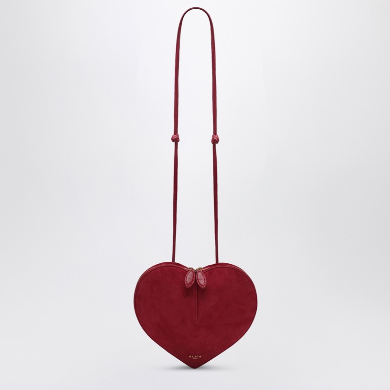 Le Coeur raspberry suede leather bag