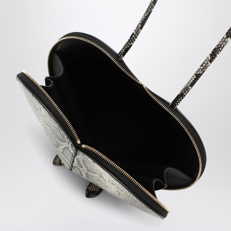 Alaïa Python-print Leather Le Cœur Bag In White