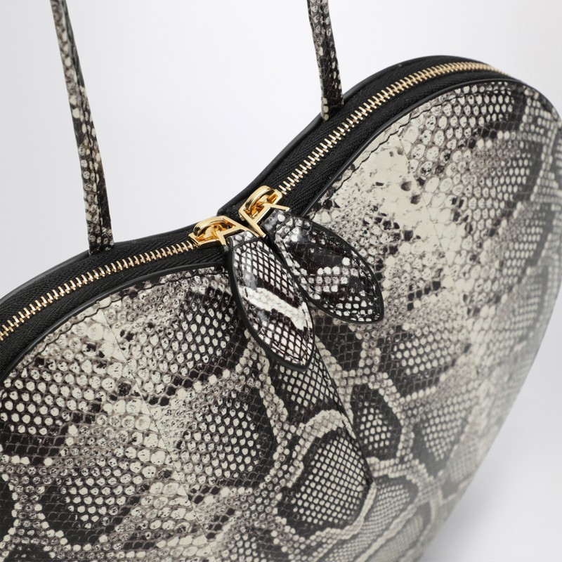 Alaïa Python-print Leather Le Cœur Bag In White