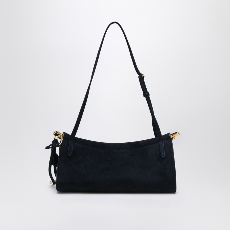 Alaïa Alaia Midnight Blue Suede Small Le Click East West Bag Women In Black