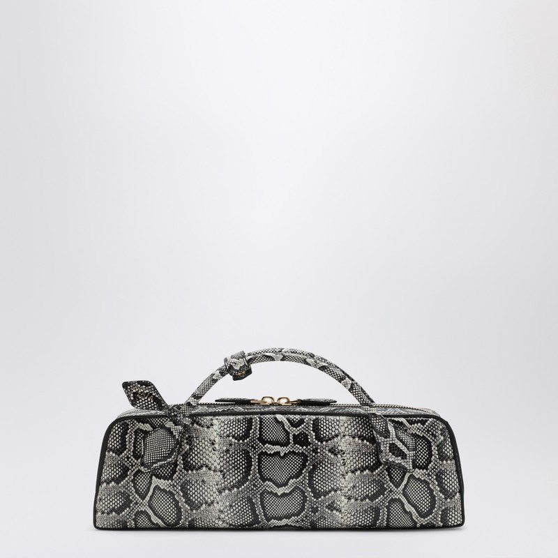 Python-print leather small Le Teckel bag