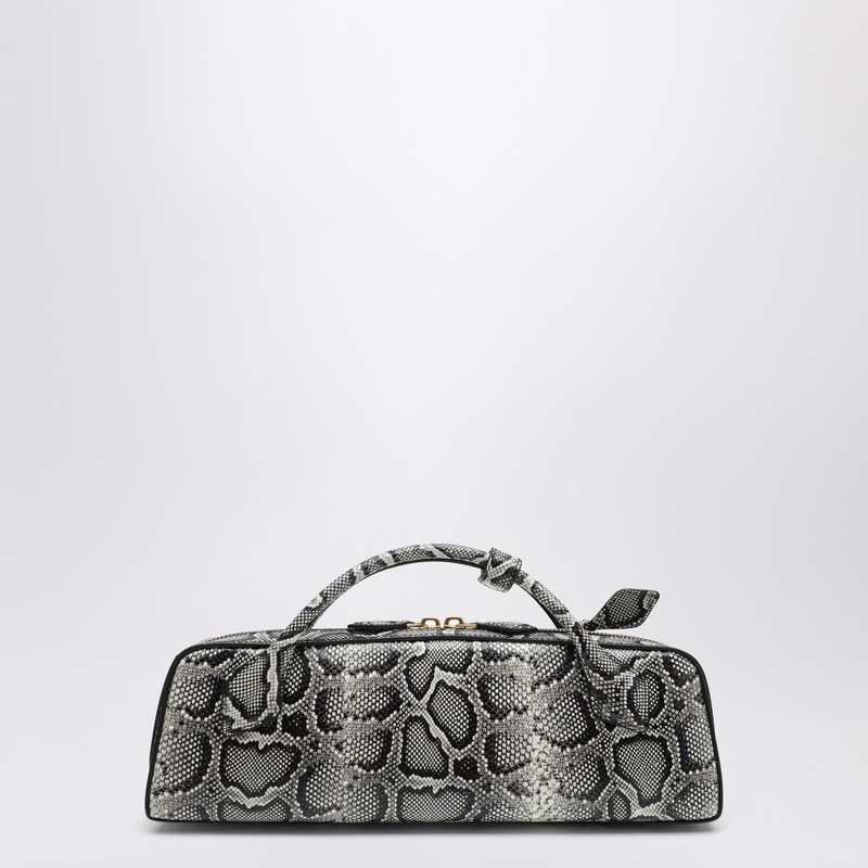 Alaïa Python-print Leather Small Le Teckel Bag In White