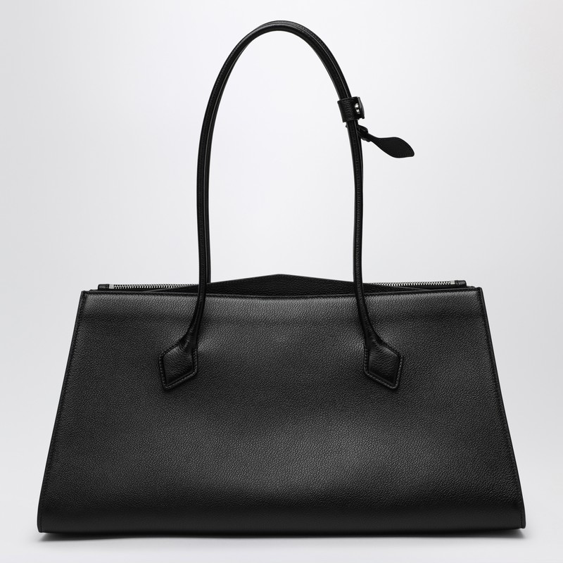 Alaïa Le Teckel Medium Black Leather Bag In Black