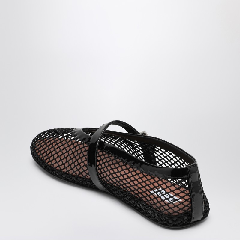Alaïa Black Net Ballerina In Multi