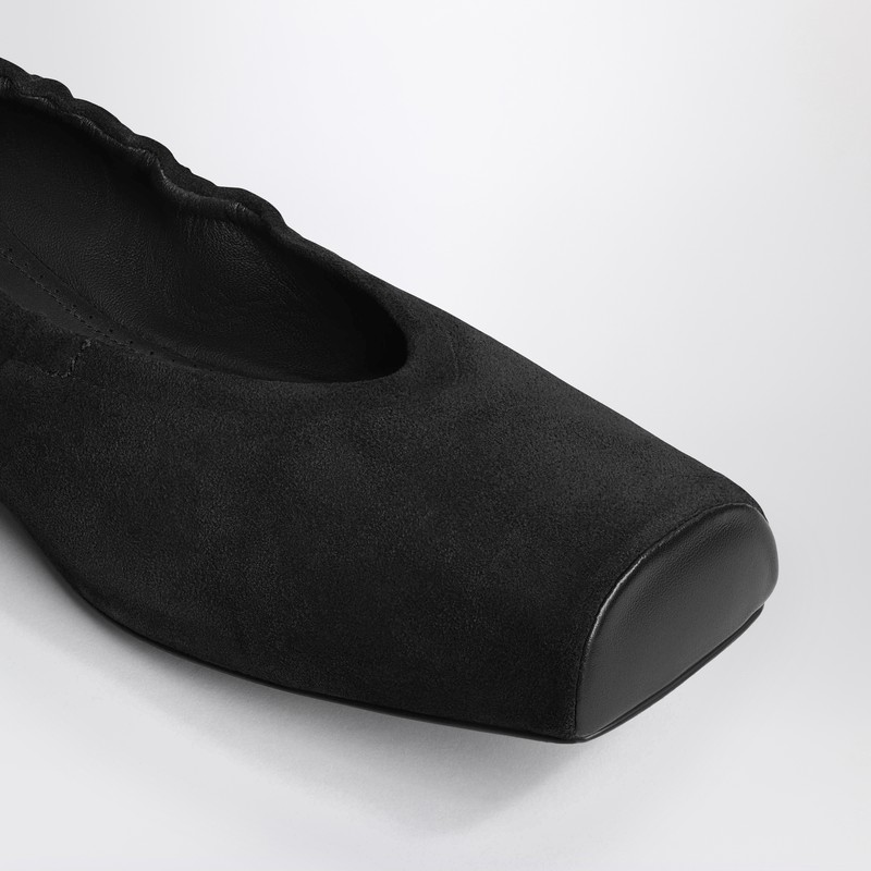 Alaïa Two-tone Ballerina With Square Toe In Brown In Black