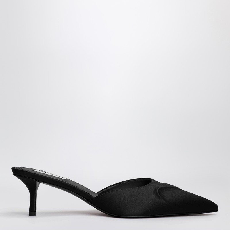 Le Coeur mule in black satin