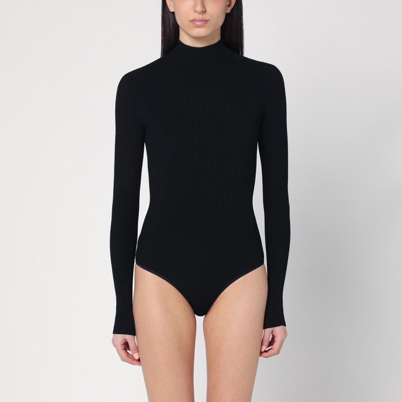Black ribbed turtleneck body