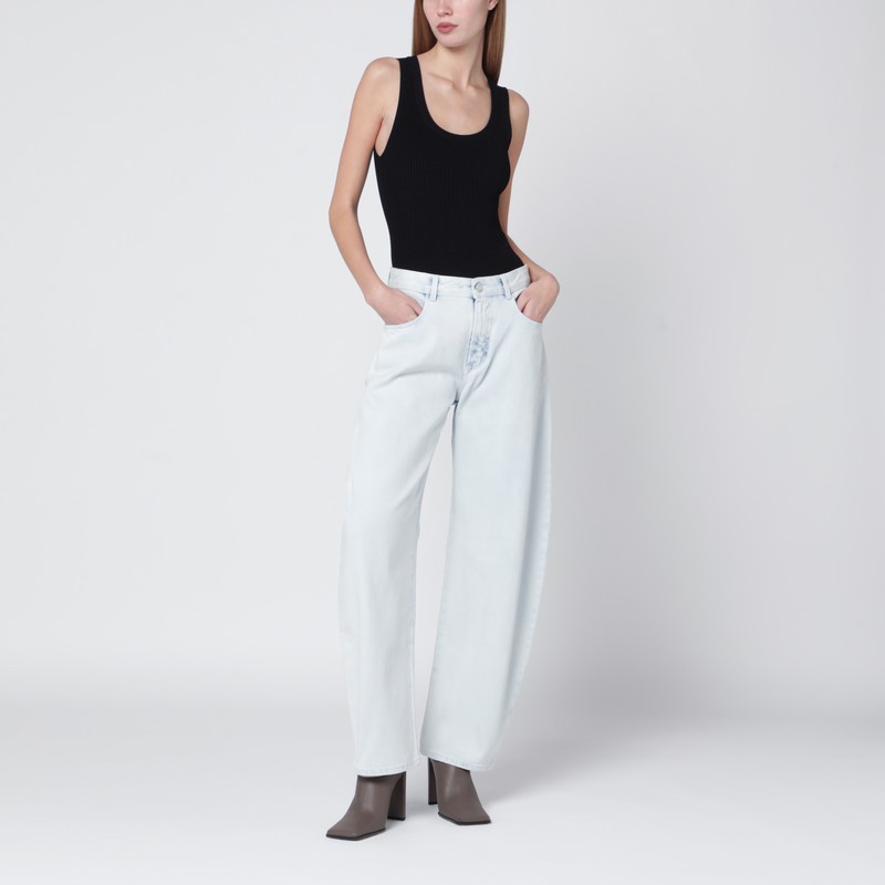 Alaïa Black Ribbed Knit Bodysuit In Black