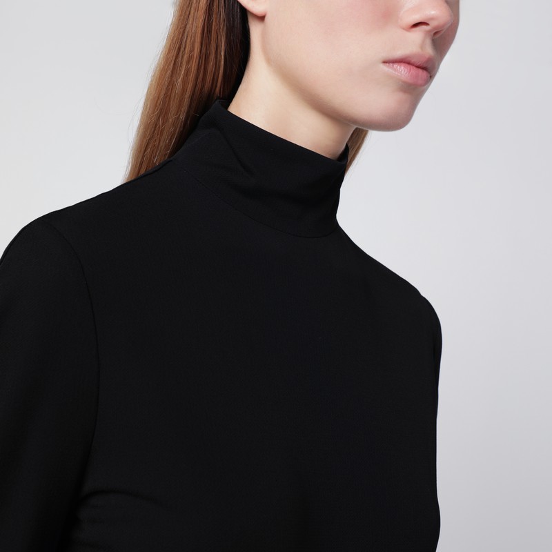 Alaïa Black Jersey Heart-cut Bodysuit In Black