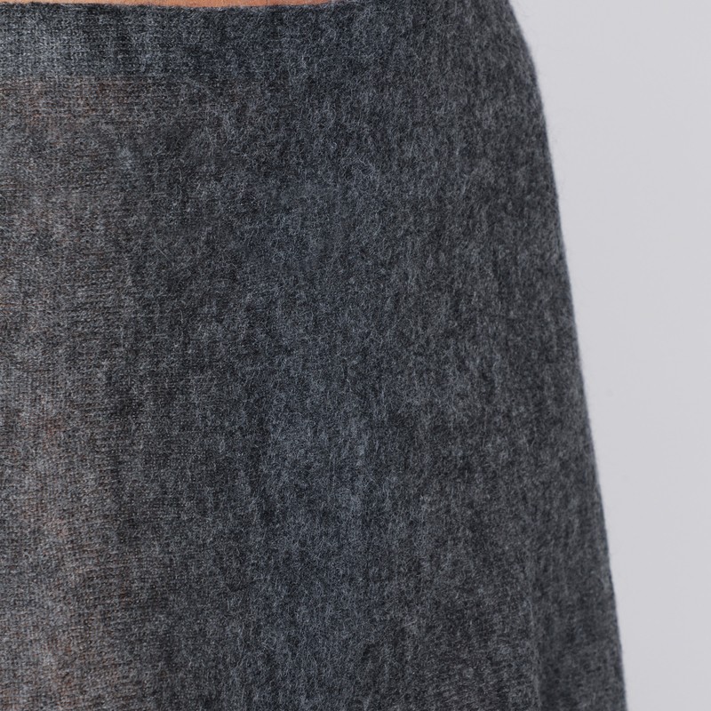 Alaïa Alaia Gonna Gray Midi In Mohair Women In Blue