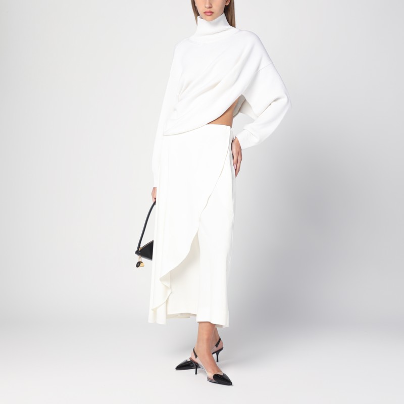 パンツ ALAIA WHITE ASYMMETRICAL TROUSER SKIRT Alaïa White Asymmetrical Trouser Skirt | ModeSens