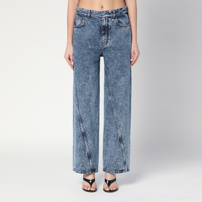Twisted stonewashed denim jeans - Alaïa - Modalova
