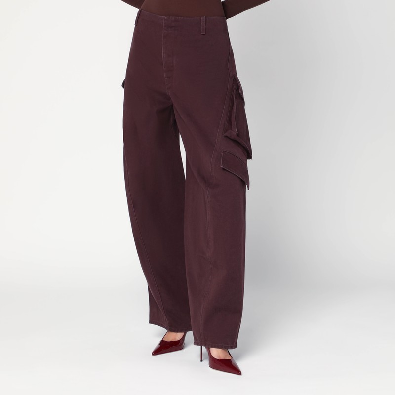 Alaïa Bordeaux Chino Cargo Pants In Red