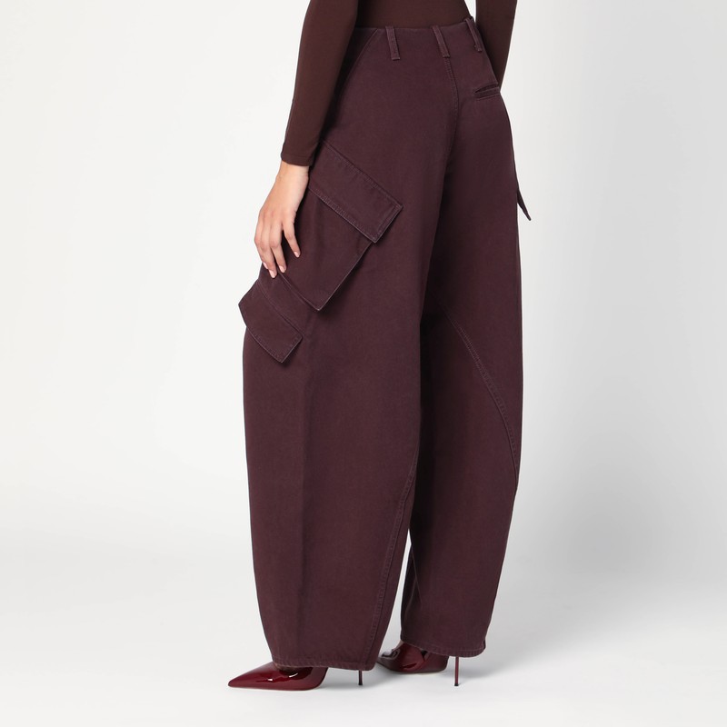 Alaïa Bordeaux Chino Cargo Pants In Red