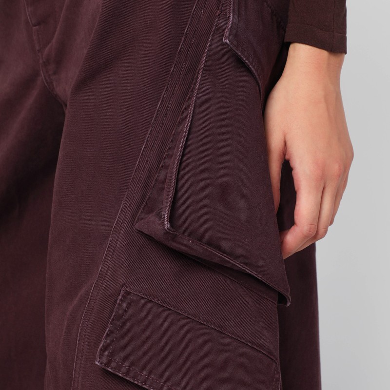Alaïa Bordeaux Chino Cargo Pants In Red